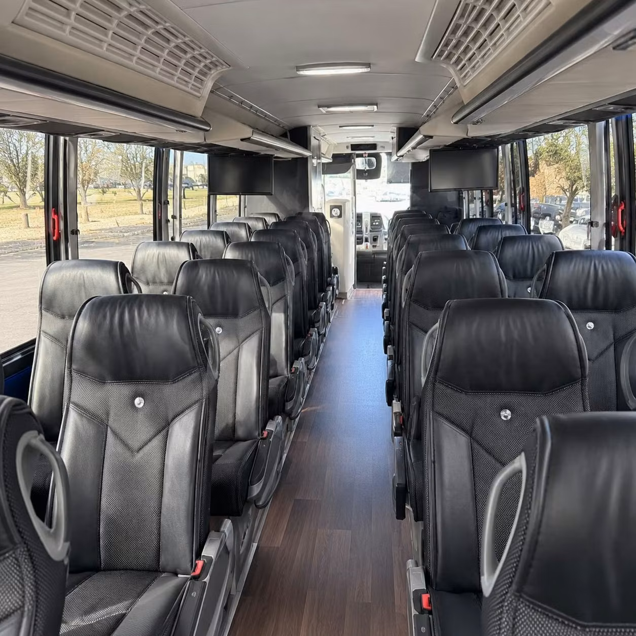 56 passenger charter bus interior